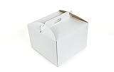 WePack 25 Stück Tortenkarton 345x345x240 mm Innenmaß Backwaren transportieren und...