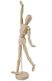 KAIAIWLUO Gliederpuppe,8 Zoll Holz Mannequin Modellpuppe mit Menschlichem...