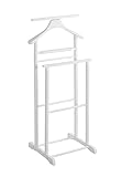 HAKU Möbel, 30269, Herrendiener, Massivholz, Weiß, 36 x 47 x 102 cm, 2 kg