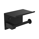 Ibergrif Toilettenpapierhalter mit 2 Montagemethoden, Klopapierhalter ohne Bohren,...