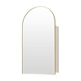 KEEPREAPER Badezimmerschrank mit Spiegel Arched,Badschrank hängend mit 3 Glas...