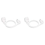 Amazon Basics Verlängerungskabel, 1 m, Weiß (2 Stück)