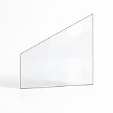 Kago Orion Glas Trapezglas, rechts, für Holzofen, 270 x 730/605 mm (L1 x H1/H2), 4 mm