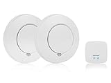 Smartwares SH8-99103 Smart Home Rauchmelder Set/ Intelligenter Alarm per App auf...