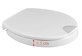 Novara Plus Duroplast WC Sitz Erhöhung 5 cm mit Absenkautomatik, bis 250 kg...