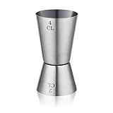 Kerafactum Messbecher | Barmass Cocktailmessbecher | Cocktail Doppelmass Skala 2cl 4cl |...
