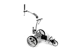 GolfTed GT-AR Aluminium Elektrischer Golfwagen mit Fernbedienung (faltbar, GRAU)
