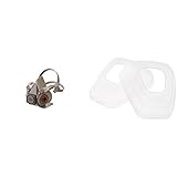 3M XA007702658 6200M Mehrweg-Halbmaske, Größe M, Grau & K0501 70-0707-5798-7 Beutel mit...