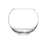 Glasvase Rund, Goldfischglas, Kugelvase, Fischschale aus Glas, Glasschale Deko, Runde Vase...