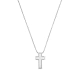 s.Oliver Kette mit Anhänger Edelstahl Herren Halsschmuck, 55+5 cm, Silber, Kreuz, Kommt...