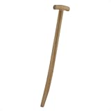 Rekord Edelstahlspatenstiel (70 cm, gebogen) aus Eschenholz, mit T-Griff, für...