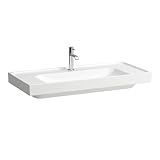 Laufen Meda Aufsatzwaschtisch, geschliffen, Ablage beidseitig, 1000x460mm, 2 Hahnlöcher,...