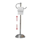 RUMOSE Toilettenpapierhalter, Chrom, verstellbar (31,5 cm bis 57,9 cm), Badezimmer,...