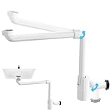 Vmxlso 1 1/4 Zoll Raumsparsiphon Waschtisch, 360° Einstellbarer Siphon Waschbecken Bad,...