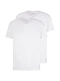 TOM TAILOR Herren T-Shirt mit V-Ausschnitt im Doppelpack, 20000 - White, L