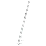 PROREGAL Sprossen-Seilzugleiter 3-teilig mit nivello®-Traverse 3x18 Sprossen | Leiter,...