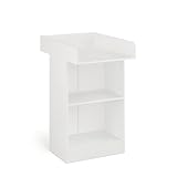 KOMTO Wickelkommode Weiß - Wickeltisch Schmal, Baby Kommode mit Wickelaufsatz abnehmbar,...