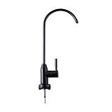 Wasserhahn, Wasserfilter-Wasserhahn, schwarz, 360-Grad-Trinkwasserhahn, 1/4 Zoll...