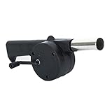 Manuelles Kamin Luftgebläse Tragbarer Handkurbel Grillventilator Outdoor Camping...