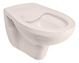 'aquaSu® Basic Spülrandloses Wand WC 224, Hänge WC mit waagerechtem Abgang, Tiefspüler...