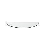 Funkenschutzplatte G28 Rundbogen ESG 6mm x 500mm x 1000mm mit 18mm Facette Glasplatte...