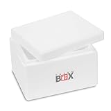 THERM BOX Styroporbox 2W 24x20x15cm Wand 3cm Volumen 2,39L Isolierbox Thermobox Kühlbox...