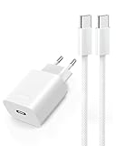 20W iPhone 15 Schnellladegerät,MFi Certified,PD 3.0 Ladegerät mit 2M USB C Nylon...