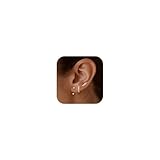 JeweBella 3 Paar Ohrringe Silber 925 Set für Damen 14 Karat Vergoldet Kleine Ohrstecker...