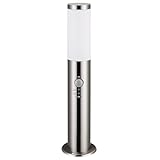 MONZANA® Außenlampe mit Bewegungssensor Edelstahl 50cm E27 Fassung IP44 Wegeleuchte...
