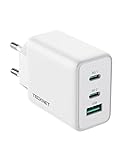 TECKNET 65W USB C Ladegerät, 3-Port PD3.0/QC4.0 Type C Netzteil mit GaN Tech...