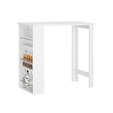 SoBuy Bartisch Beistelltisch Stehtisch Küchentheke Küchenbartisch mit 3...