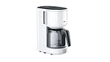 Braun PurEase Kaffeemaschine KF 3100 WH – Filterkaffeemaschine mit Glaskanne für 10...