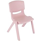 Bieco Kinderstuhl Kleinkind rosa - stapelbar & kippsicher - Schreibtischstuhl...