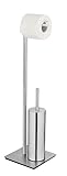 WENKO Stand WC-Garnitur Mod. Recco, Toilettenbürsten- und Rollenhalter aus...