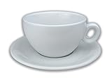 Ikolife Porzellan Cappuccino Tassen Set - dickwandig – 4-teilig – 204 ml – Made in...