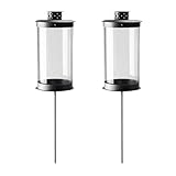 Mariles Laterne auf Stab Erdspieß wetterfest 41 cm Stablaterne Grablaterne...