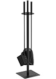 VOUNOT Kaminbesteck, 4-teilige Kamingarnitur Set mit Schaufel, Besen,...