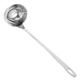 NOLITOY Doppelmundlöffel Edelstahlköpfe Suppenlöffel Kochen Silber Küchenkellen Für...