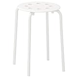 I-K-E-A MARIUS Hocker Stapeltisch Edelstahl Wiederverwendbar Schlafzimmer Wohnzimmer Weiß...