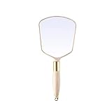 XWBLDBDFC Spiegel Retro Handheld Make-up Spiegel mit Griff Handheld Beauty Salon Make-up...
