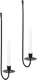 Heimvita Metall 2er-Set Wandkerzenhalter,Schwarz Kerzenhalter Wand,Wandmontage,...