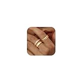 ZHESHY 3 Stück Gold Silber Ring für Frauen 18 Karat Vergoldete goldene Ringe...