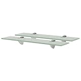 Gecheer Regal Schwebend Wandregal Glasregal Glasboden Glasablage Badablage Wandablage...