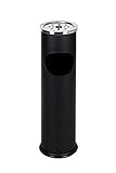 CAMPALO 2-in-1 Standaschenbecher für draußen Mülleimer mit Aschenbecher 56 cm x 15 cm,...