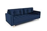 Schlafsofa Sofa im skandinavischen Stil Sofagarnitur Bettsofa mit Bettzeugablage inklusive...