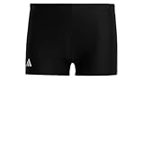 adidas Herren 3 Stripes Boxer-Badehosen, Black/White, XL