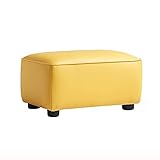 MRKU Rechteckige Fußstütze aus Kunstleder, Bequeme, solide Sitzbank fürs Sofa, süße...