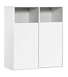 mokebo® Wäscheschrank in Weiß 'Der Wäschehüter', Wäschesortierer mit 2 Fächern,...