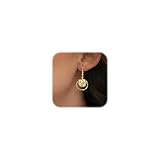 Calkkrer 14K Elegante Ohrhänger Gold, Vergoldete Tropfen Ohrringe Damen,...