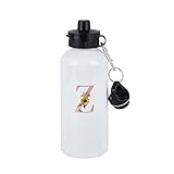 Yelolyio Sport-Trinkflasche aus Aluminium, mit Initialbuchstaben Z, wiederverwendbar, für...